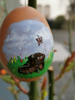Osteraktion 2021<br/>Ein Wanderschuh auf Ei